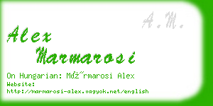 alex marmarosi business card